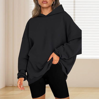 Damen Oversized Pullover Großzügig Kapuze