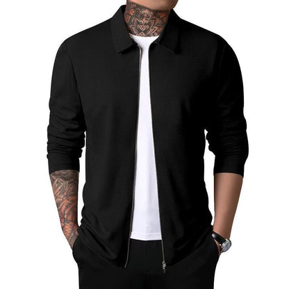 Herren Outdoor-Jacke Reißverschluss Strukturiertes Design