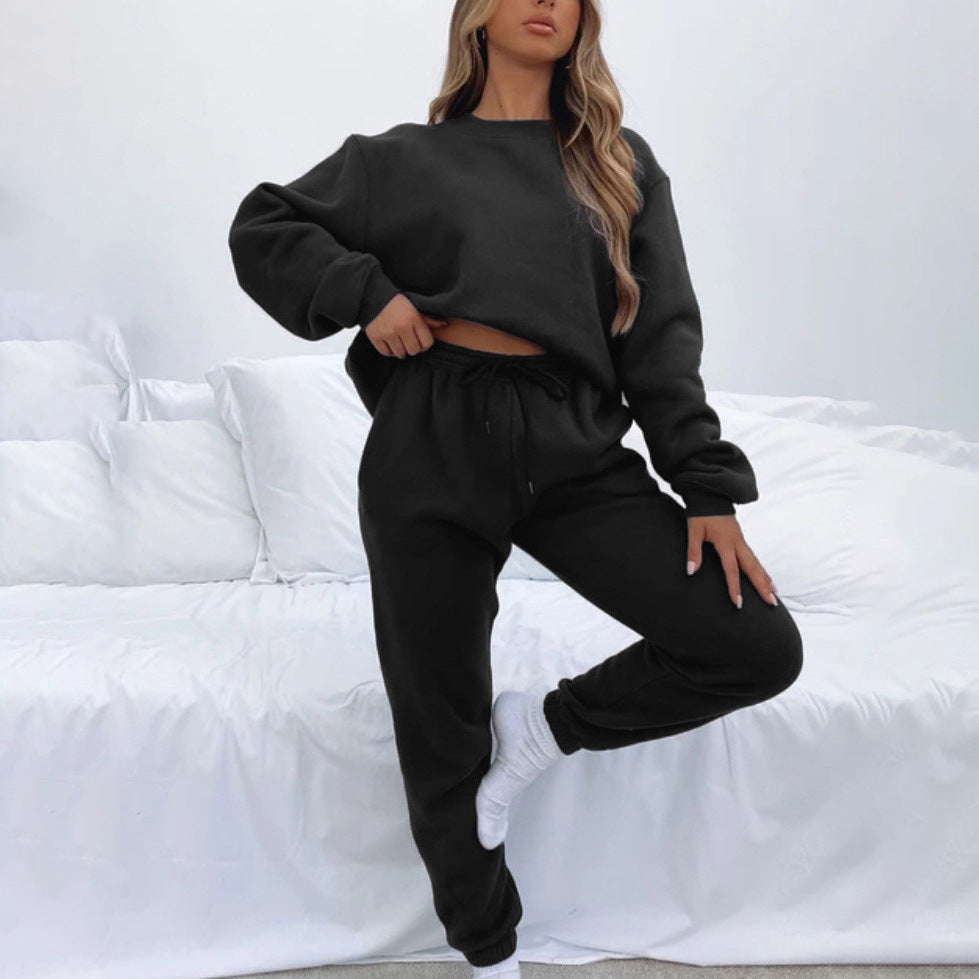Damen Fleece Lounge Set Bequem Gemütlich