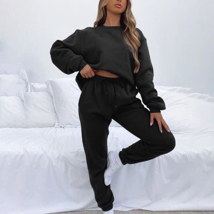 Damen Fleece Lounge Set Bequem Gemütlich