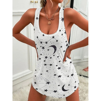 Damen Träger-Shirt Romantisch Sternen-Motive
