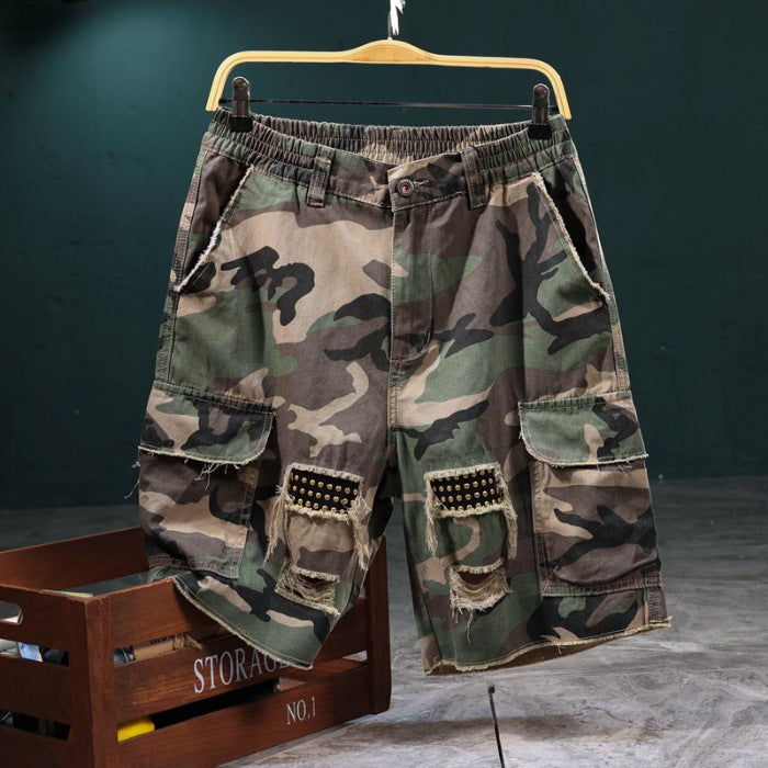 Herren Cargoshorts Camo Muster Robust
