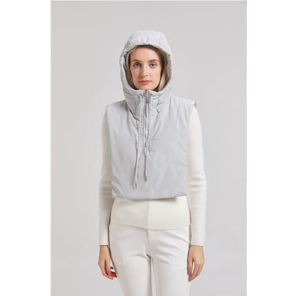 Damen Kapuzenjacke Hochkragen Verstellbar Stylish