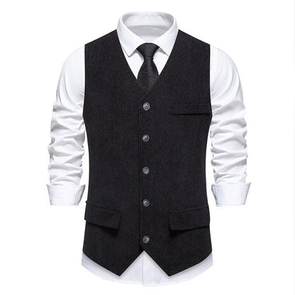 Elegante Herren Weste Strukturiert Modern Schlank