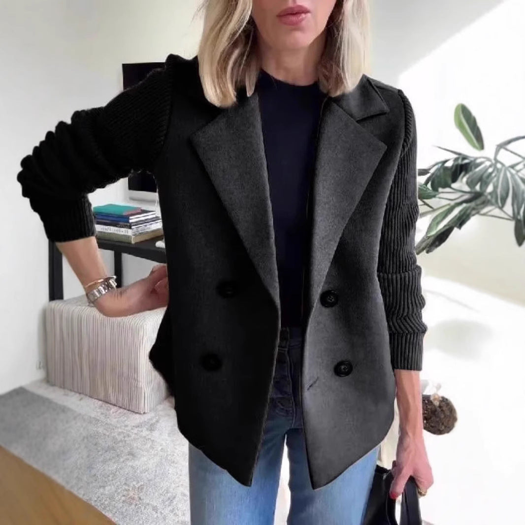 Damen Blazer Elegant Doppelknopf Modern Style