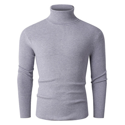 Herren Strickpullover Rollkragen Gerippt Elegantes Design