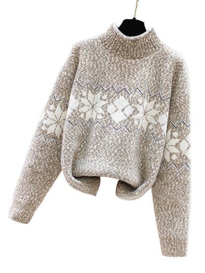 Damen Pullover Weich Winterlich Kuschelig