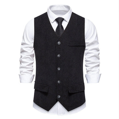 Herren Anzugweste Klassisch Herringbone Design Praktisch