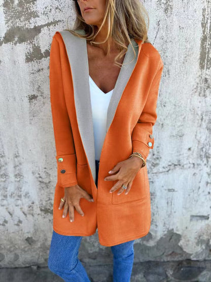 Kapuzenstrickjacke Weich Bequem Mit Taschen - IdealeKleiden