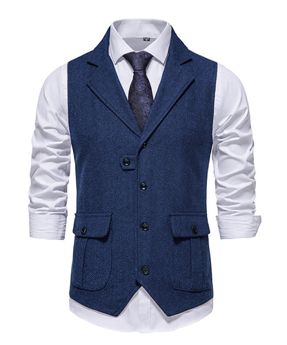 Herren Weste Klassisch Hahnentrittmuster Elegantes Design