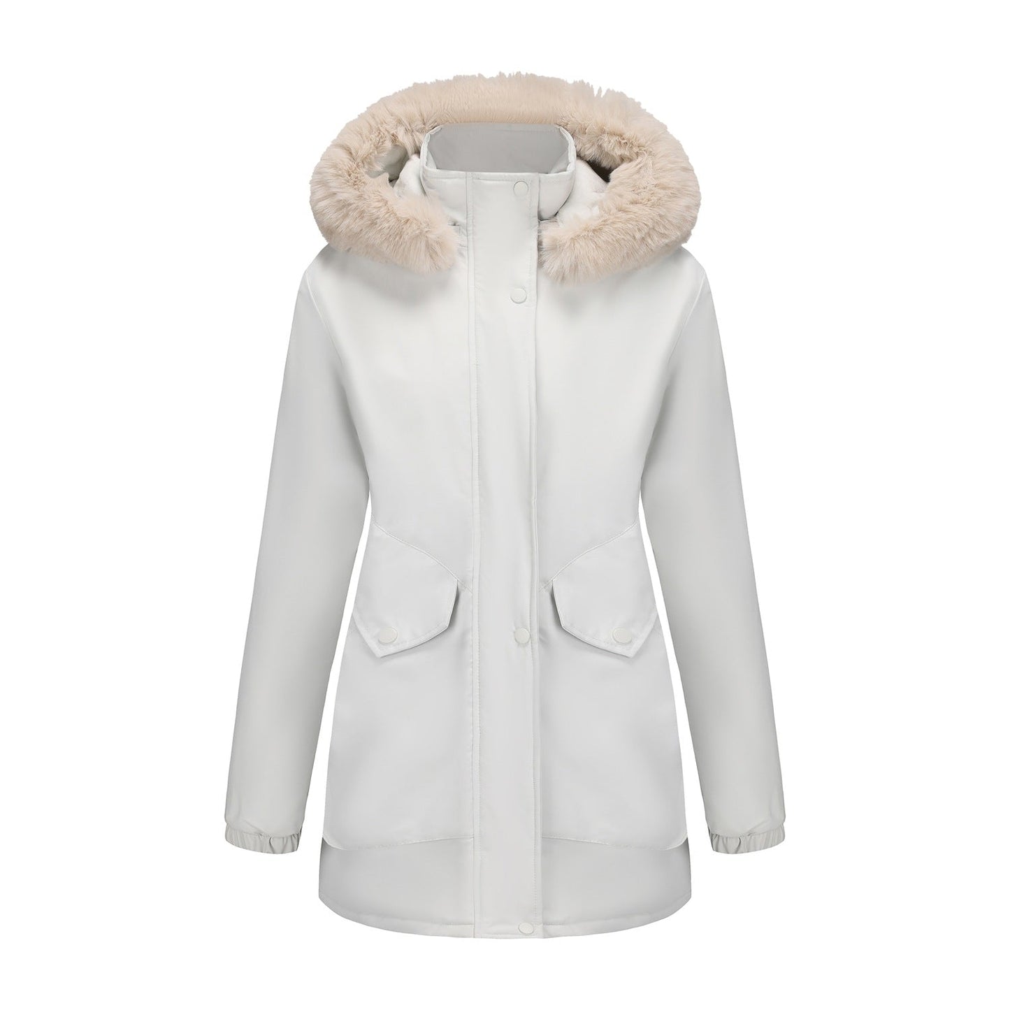 Damen Parka Jacke Wasserfest Kuschelkragen