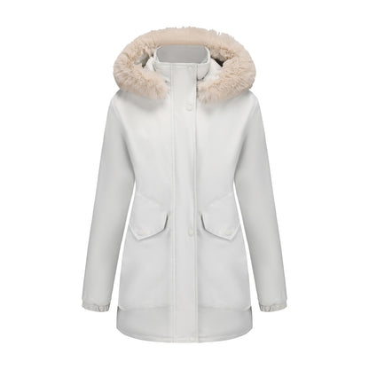 Damen Parka Jacke Wasserfest Kuschelkragen
