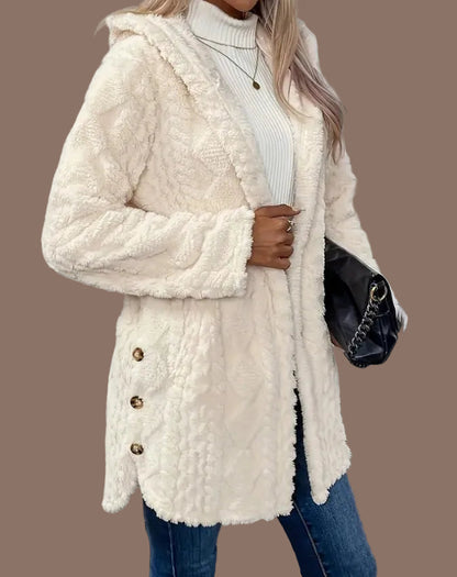 Sherpa Jacke Damen Warm Kapuze