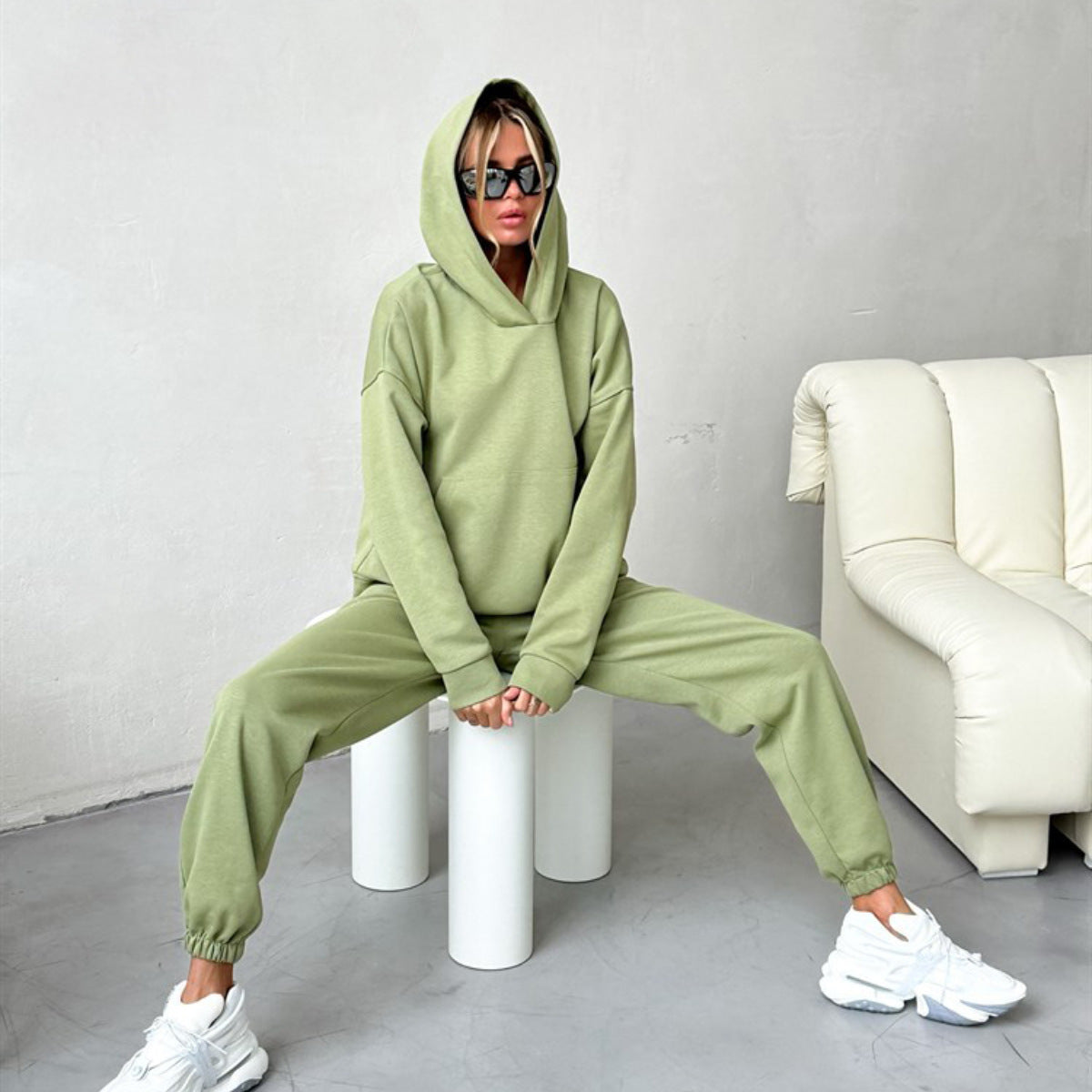 Damen Sportanzug Set Bequem Elastisch