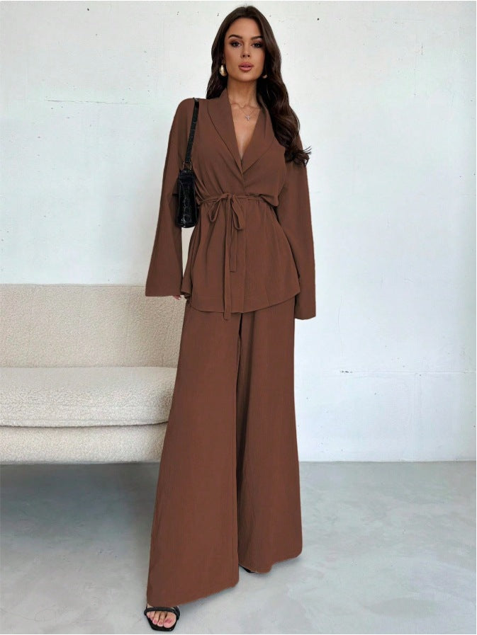 Damen Stilvoller Oversized Jumpsuit mit Taille und Weitem Bein