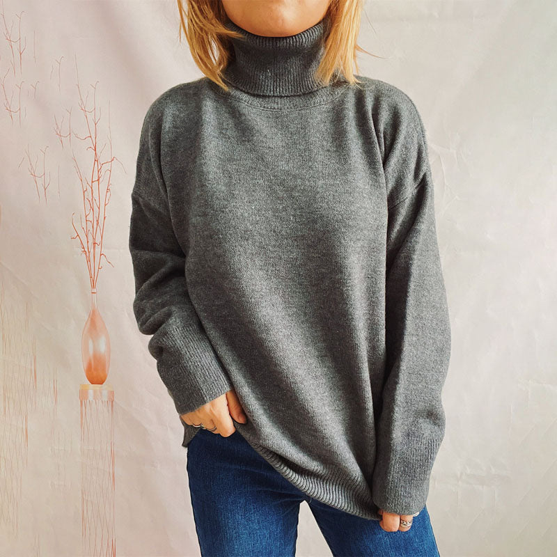 Einfacher Strickpullover Weich Bequem Alltagskleidung