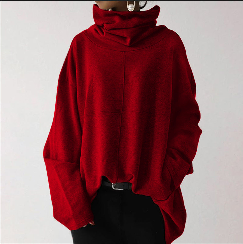 Trendiger Einfarbig Rollkragen Pullover