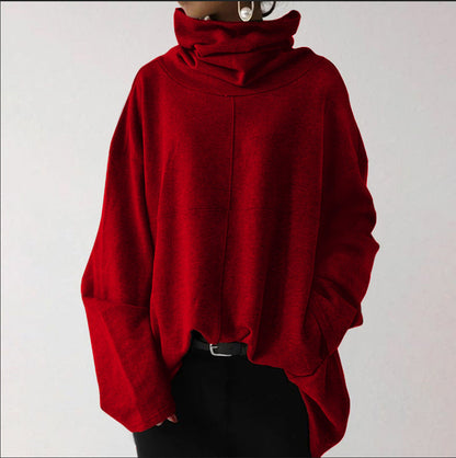 Trendiger Einfarbig Rollkragen Pullover