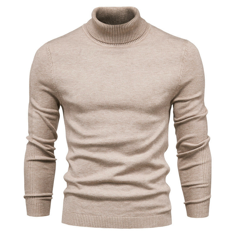 Herren Pullover Hochkragen Feinripp Optimaler Style