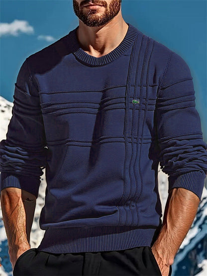 Herren Strickpullover Modern Textur Design