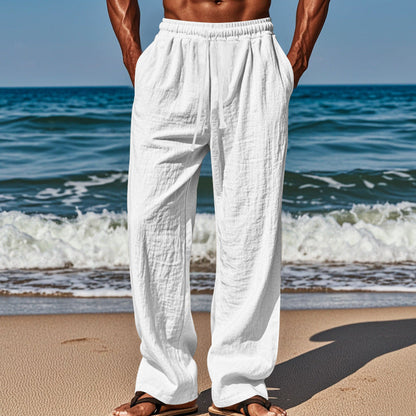 Herren Strandhose Bequem Elastisch Seitentaschen