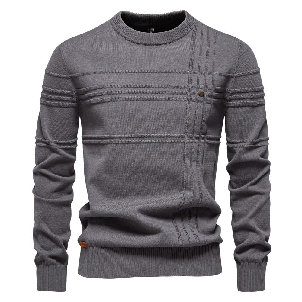 Herren Strickpullover Modern Struktur Design Komfort Passform