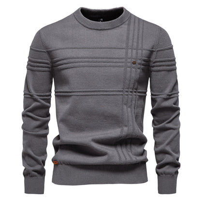 Herren Strickpullover Modern Struktur Design Komfort Passform