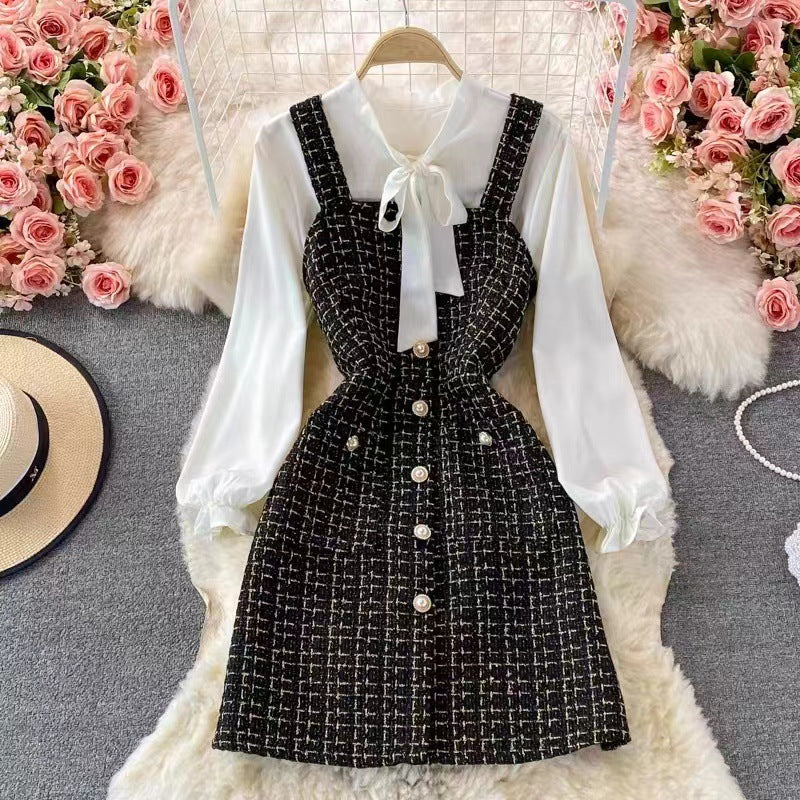 Elegantes Damenkleid A-Linie mit Schleife