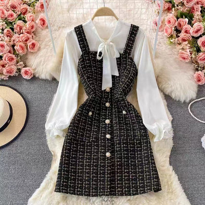Elegantes Damenkleid A-Linie mit Schleife