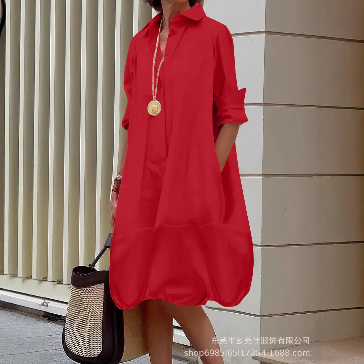 Damen Sommerkleid Leicht Mit Taschen