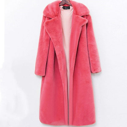 Luxus Damen Mantel Teddy Stil Langhaar Wintersaison