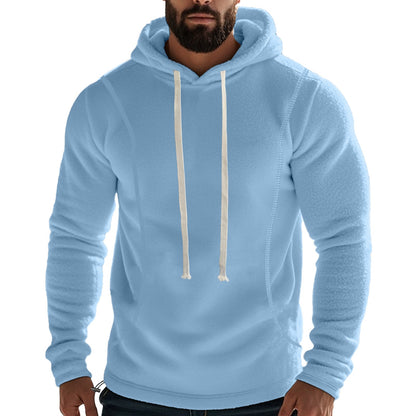 Herren Fleece Hoodie Premium Kängurutasche Modern Design