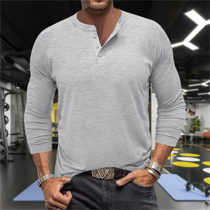 Herren Langarm-Shirt atmungsaktiv Komfort Baumwolle