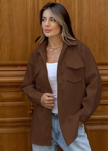 Warme Overshirt aus Wolle Mischung