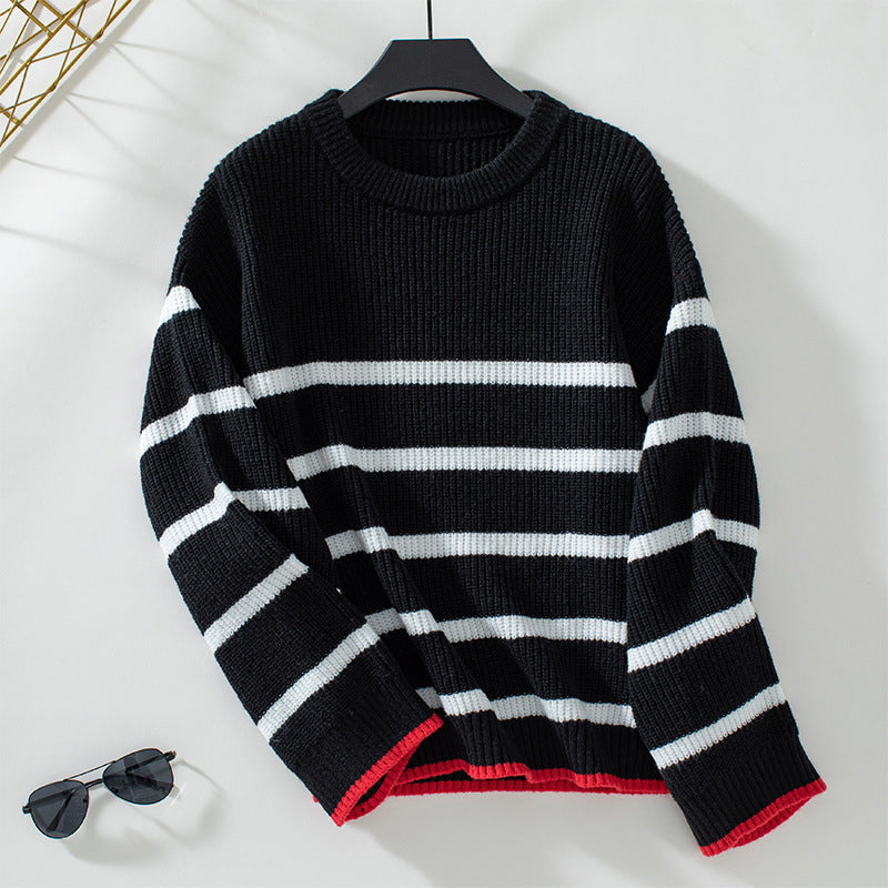 Gestreifter Strickpullover Weich & Bequem