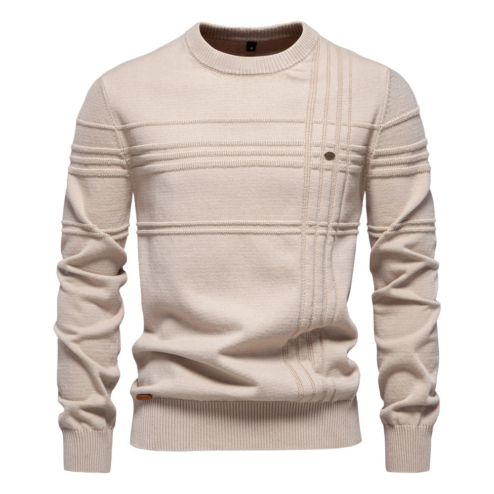 Herren Strickpullover Modern Struktur Design Komfort Passform - IdealeKleiden