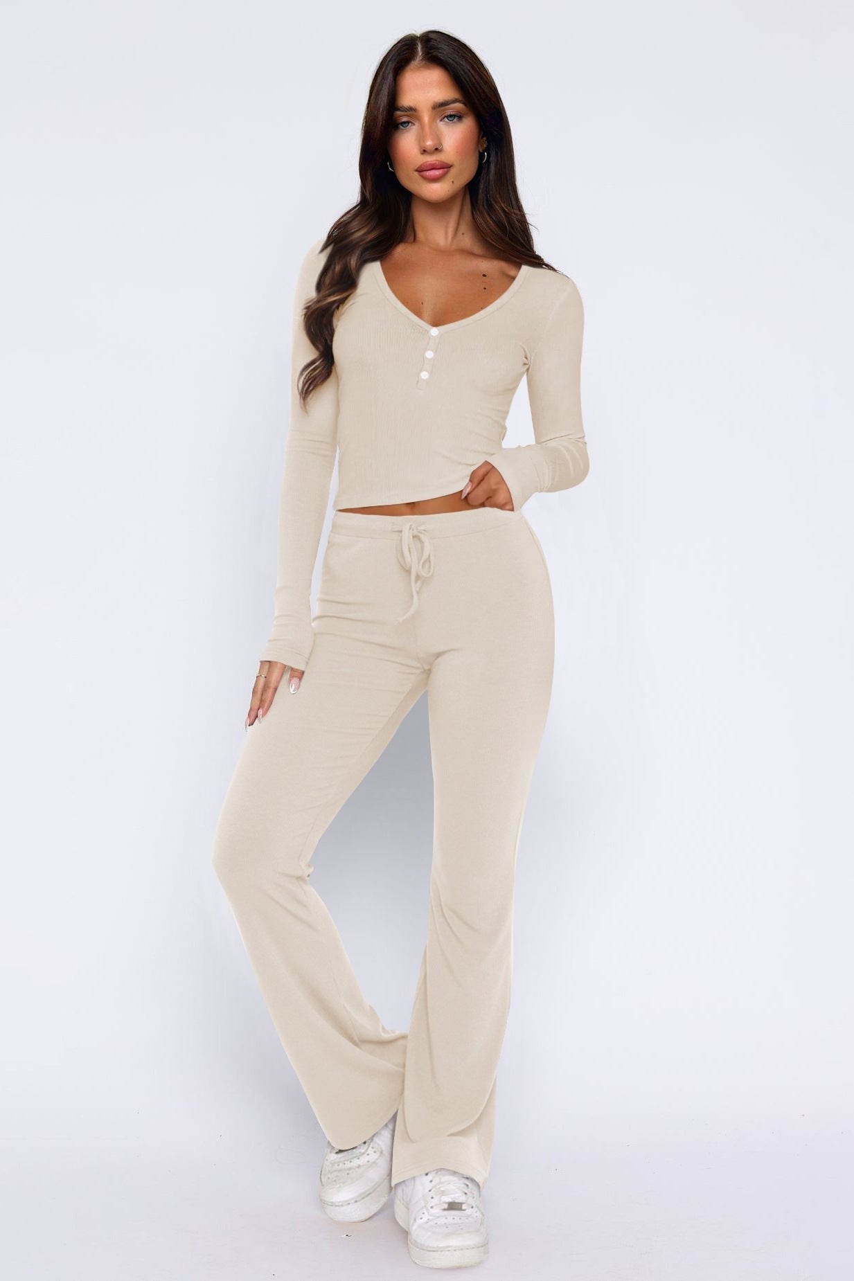 Damen Loungewear Set mit Schlaghose & Oberteil