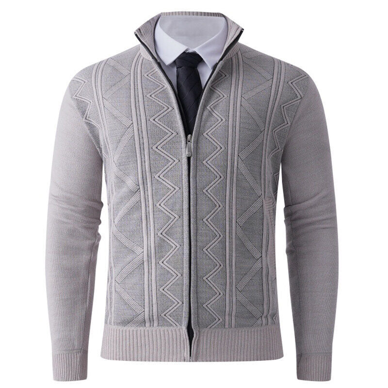 Herren Strickjacke Modern Elegant Zipper Design - IdealeKleiden