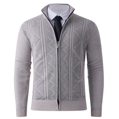 Herren Strickjacke Modern Elegant Zipper Design - IdealeKleiden