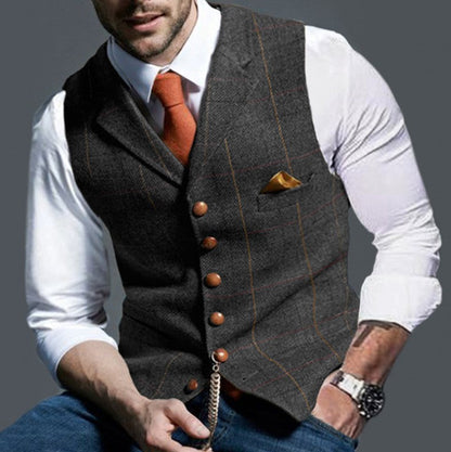 Herren Weste Elegant Slim Fit Stilvoll