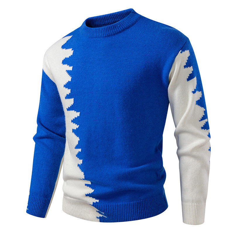 Herren Pullover Modern Farbverlauf Rundhals