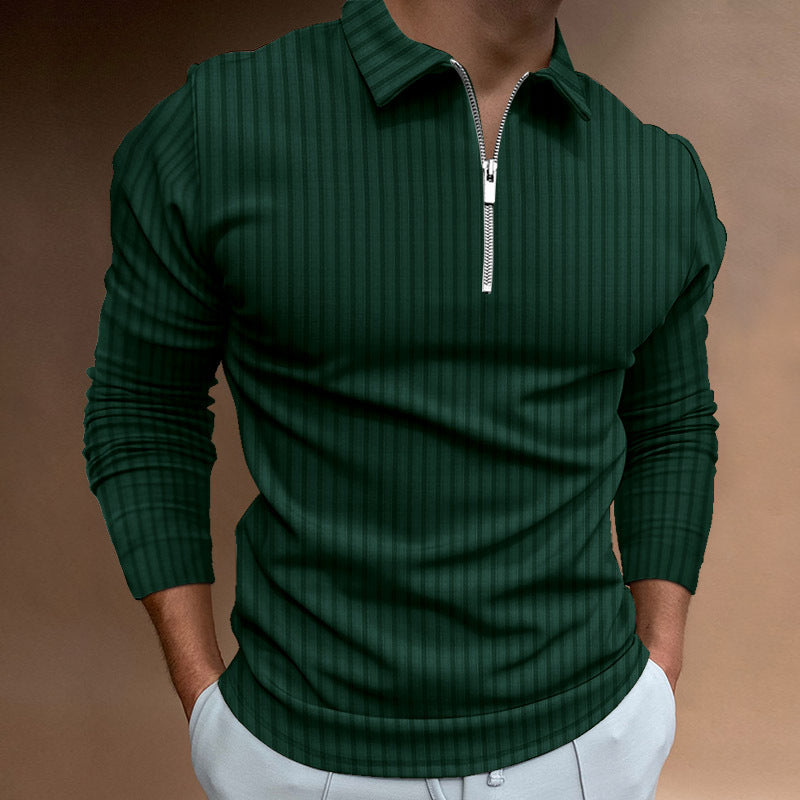 Herren Poloshirt Modern Reißverschluss Style