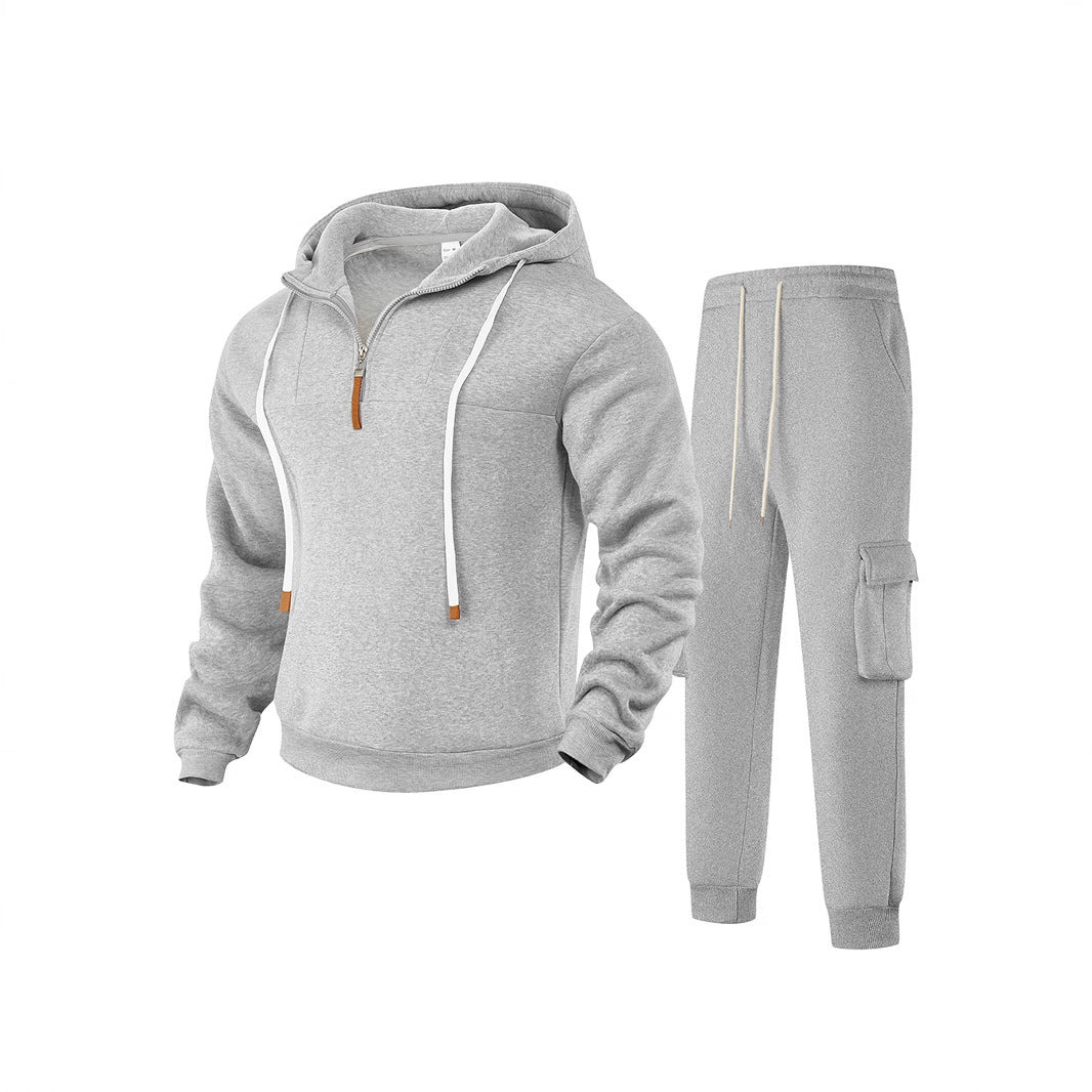 Herren Sportanzug Jogging Modern Reißverschluss Taschen - IdealeKleiden