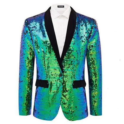 Herren Abendanzug Elegant Glanz Pailletten