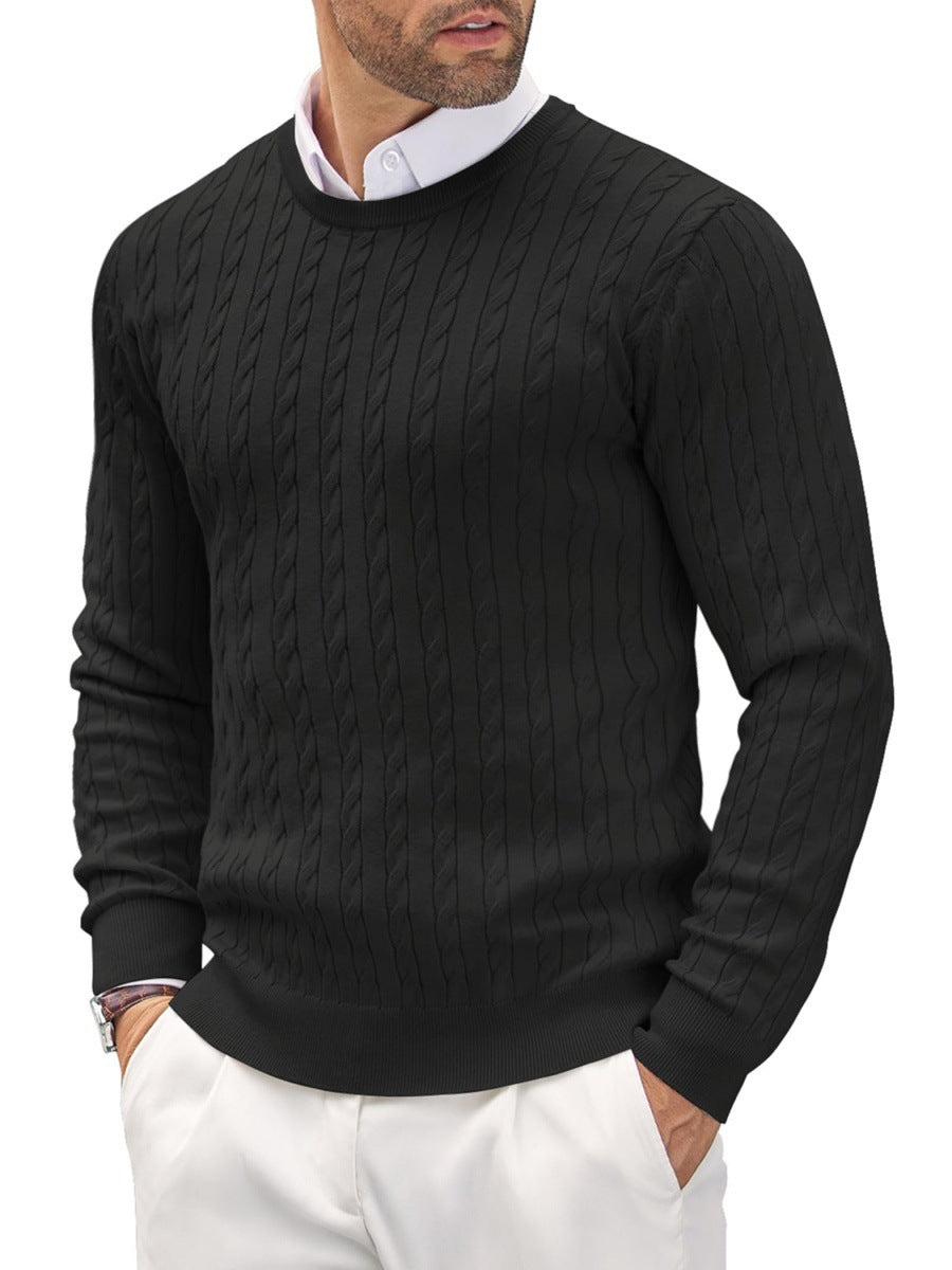 Herren Strickpullover Zopfmuster Elegant Modern