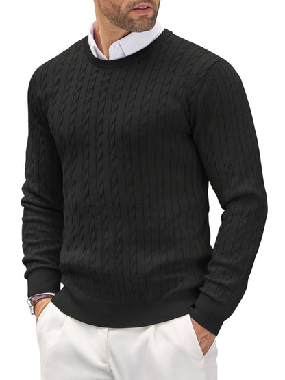 Herren Strickpullover Zopfmuster Elegant Modern