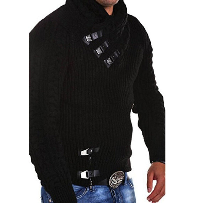 Herren Strickpullover Modern Asymmetrisch