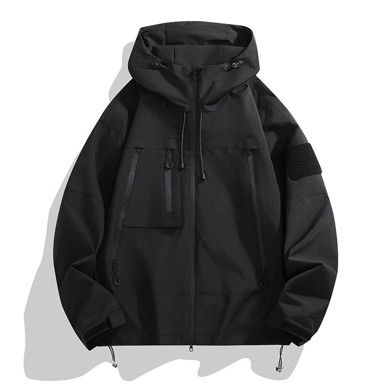 Herren Outdoor-Jacke Funktionell Kapuze Wasserdicht