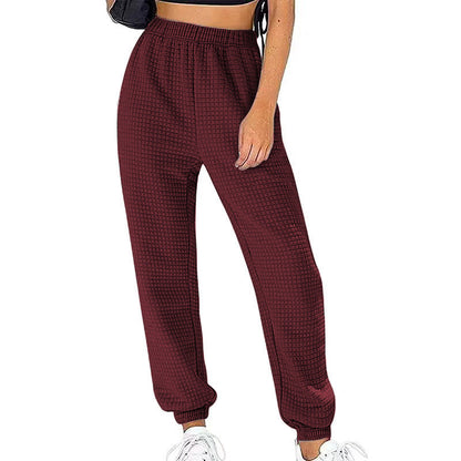 Damen Bequeme Sweatpants Hochgeschnitten Relaxed Fit