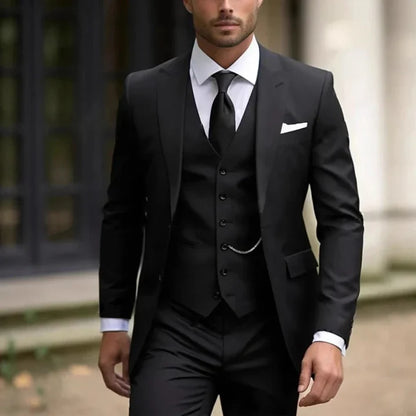 Herren-Anzug 3-teilig Elegant Slim-Fit